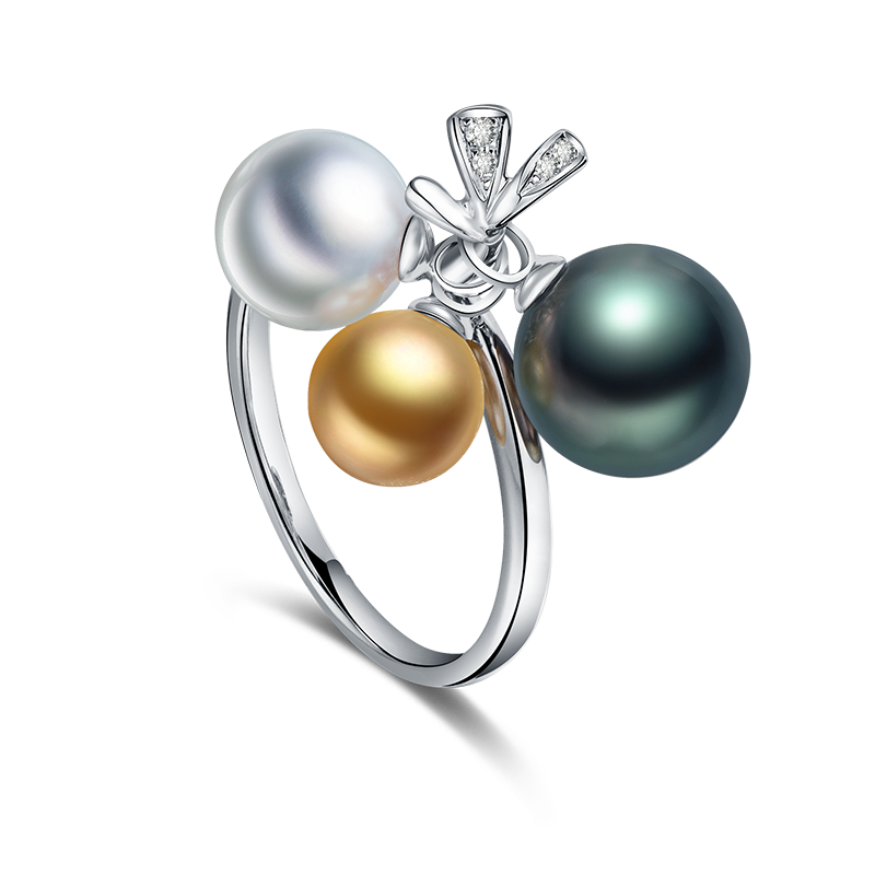 18K Gold  Pearl Ring Holder