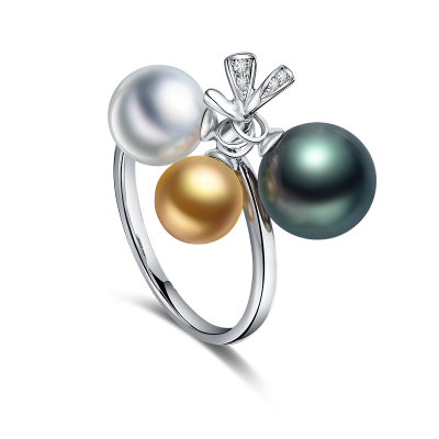 18K Gold  Pearl Ring Holder