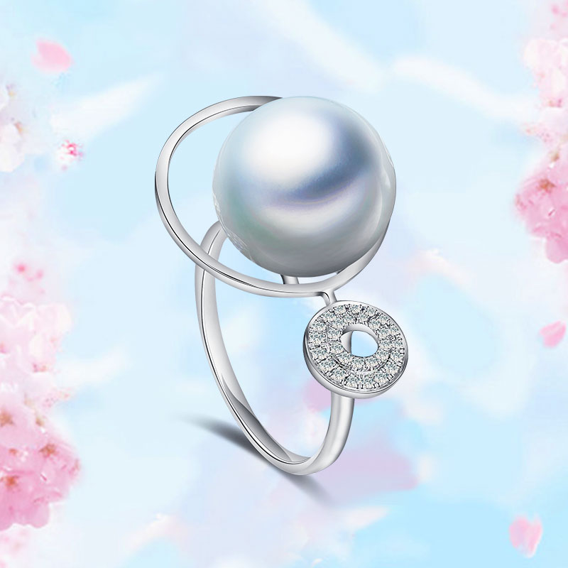 18K  Gold  Pearl  Ring