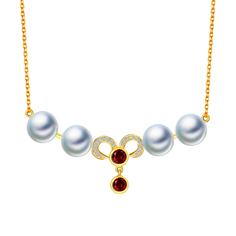 18K  Gold Pearl  Necklace