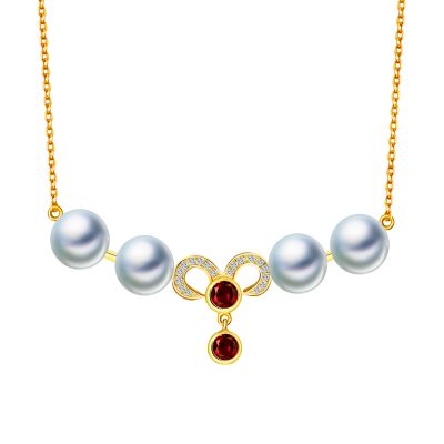 18K  Gold Pearl  Necklace