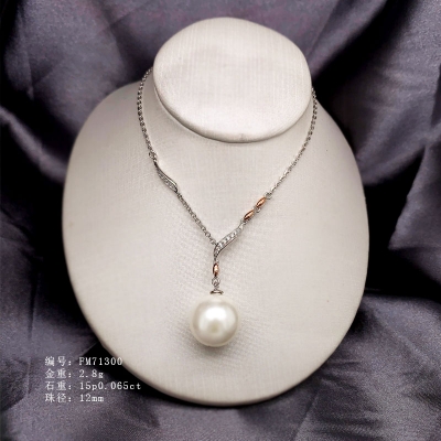 18K  Gold Pearl  Necklace