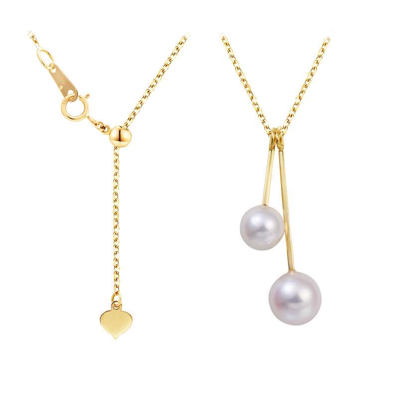 18K  Gold Pearl  Necklace