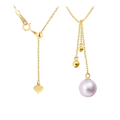 18K  Gold Pearl  Necklace