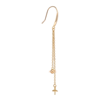 18 Karat Gold Ear Hook