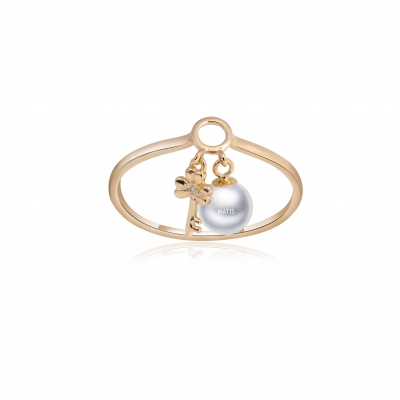 18K  Gold  Pearl  Ring