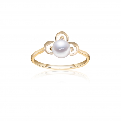 18K  Gold  Pearl  Ring