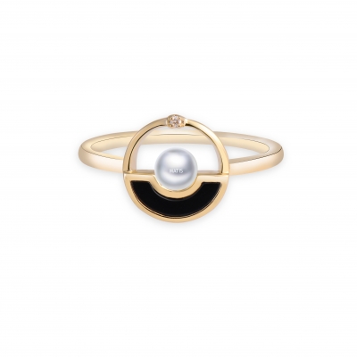 18K  Gold  Pearl  Ring