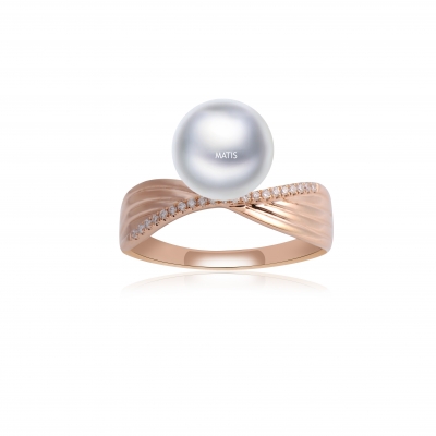 18K  Gold  Pearl  Ring