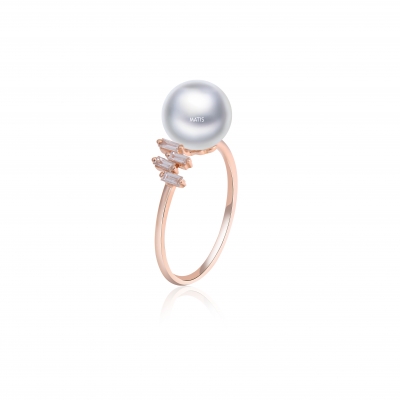 18K  Gold  Pearl  Ring